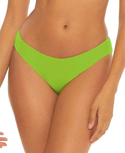 Becca by Rebecca Virtue Adela Ruched Hipster Bikini Bottom  Color Kiwi Size L
