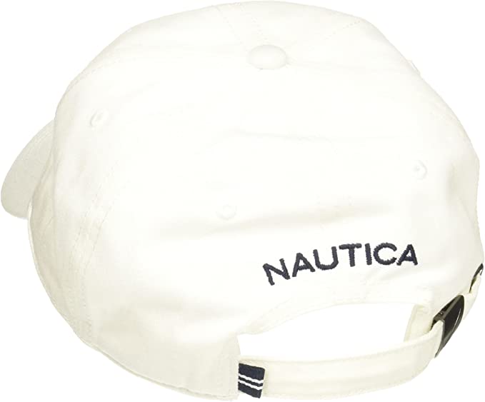 Nautica Men's Classic Logo Adjustable Baseball-Cap Hat  Color White One Size