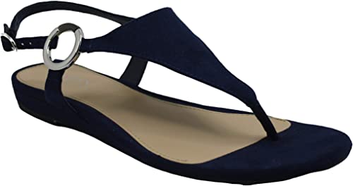 Alfani Women's Hayyden Solid Dressy Thong Sandals  Navy Size 10