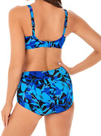 Miraclesuit Swimwear Petal Play Surplice Bikini Bathing Suit Top  Blue Size 36DD