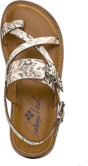 Patricia Nash Womens Fidella Slingback Sandals  Color White/Gold Size 6M