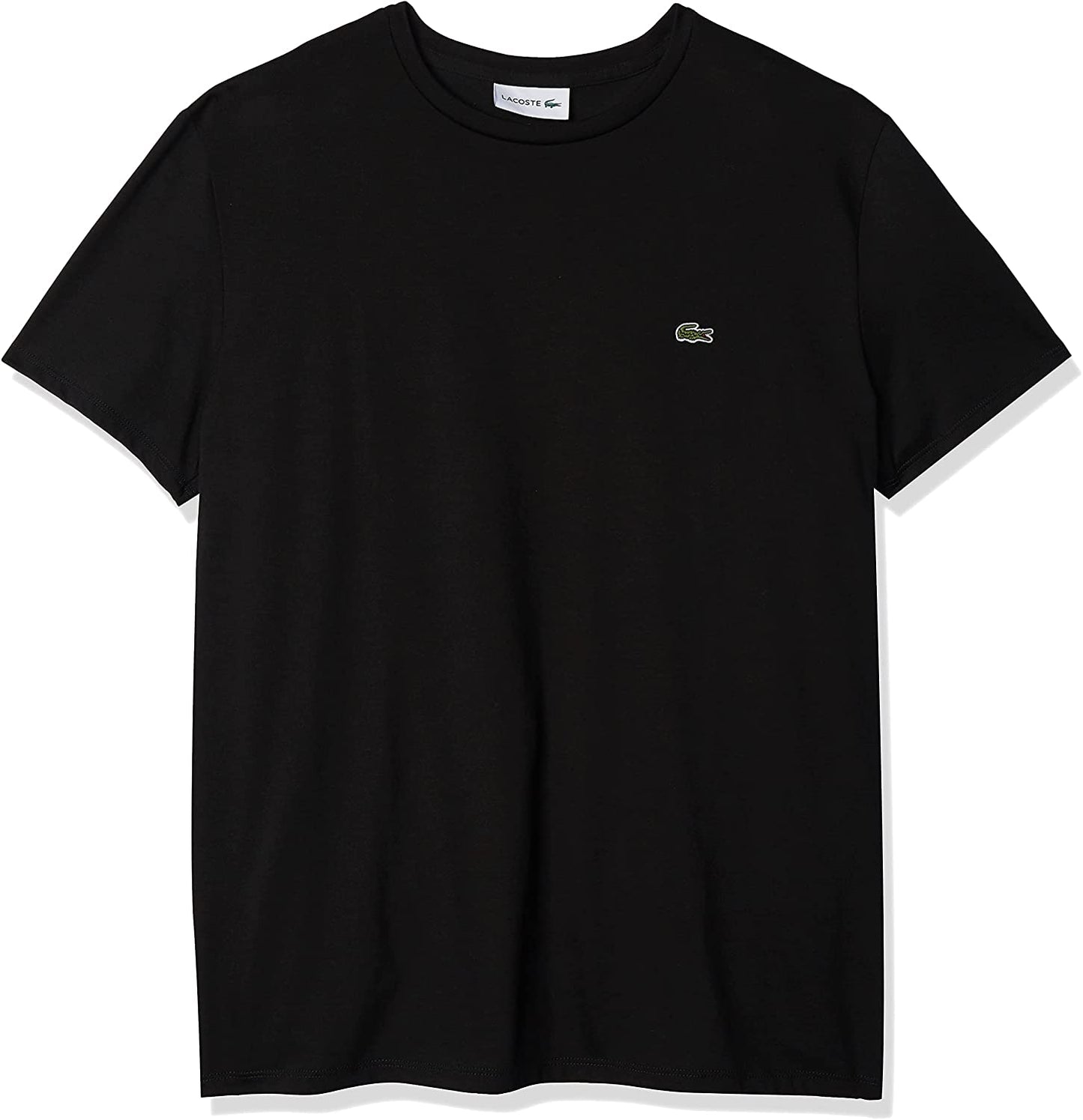 Lacoste Men's Short Sleeve Crew Neck Pima Cotton Jersey T-Shirt  Color Black Size M