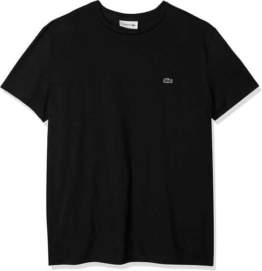 Lacoste Men's Short Sleeve Crew Neck Pima Cotton Jersey T-Shirt  Color Black Size M