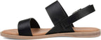 Brinley Co. Womens Dual Strap Open-Toe Sandal  Color Black Size 10M