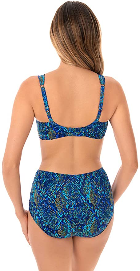 Miraclesuit Women's Swimwear Basilisk Plunge D-DDD Cup Sized Bra Underwire Bikini Bathing Suit Top Size 38 D