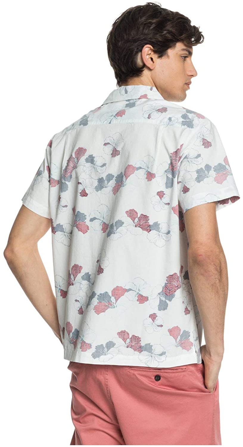 Quiksilver Men's Lei Around Woven Short Sleeve Shirt  Color Classic Lei Size S