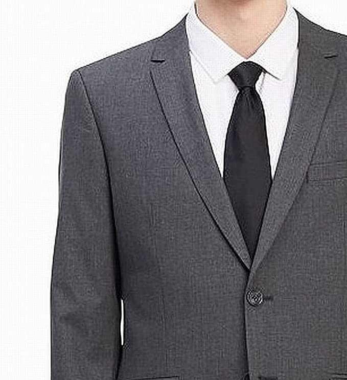 Calvin Klein Men's Slim Fit Button Notch End Bi-Stretch Infinite Jacket  Color Iron Gate Size XXL