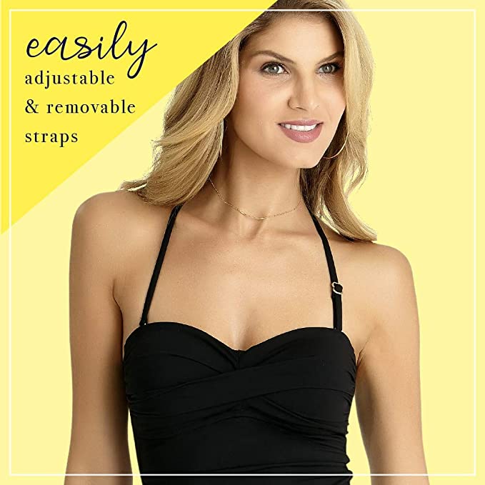 Anne Cole Women's Solid Twist Front Shirred Bandeau Tankini Swim Top Color Navy Size XS