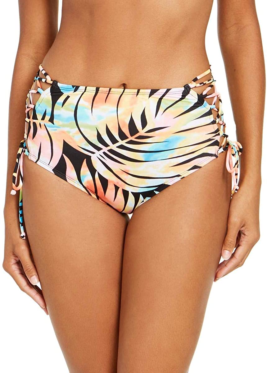 SUNDAZED Stella Printed High Waist Swim Bottoms  Multicolor Size XS