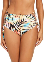 SUNDAZED Stella Printed High Waist Swim Bottoms  Multicolor Size XS