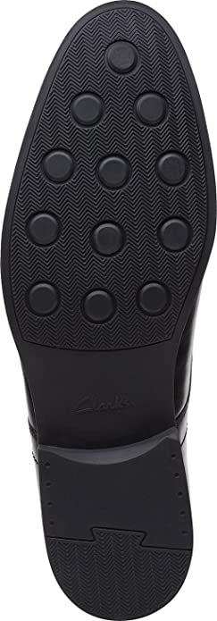 Clarks Men's Whiddon Pace Oxford  Color Black Leather Size 10.5M