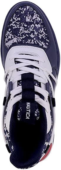 Nautica Men's Fashion Sneakers Lace-Up Trainers Basketball Style Walking Shoes  Color White-stafford Size 10.5M