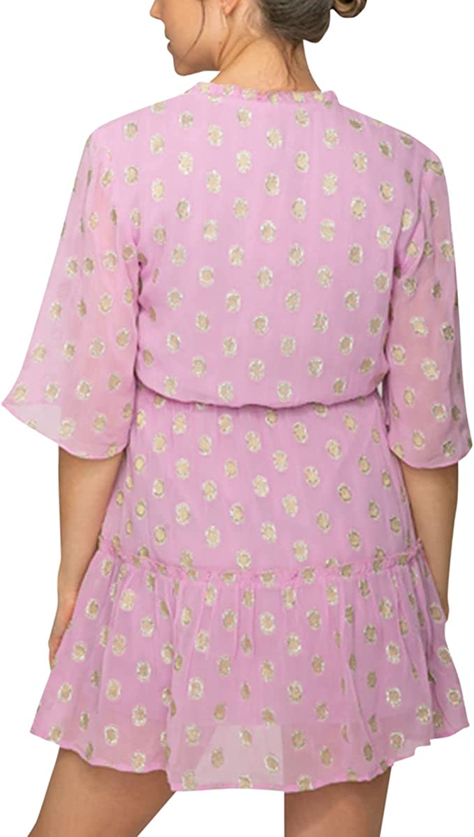 Raga Kenna Metallic-Dot Dress  Color Lilac Size M