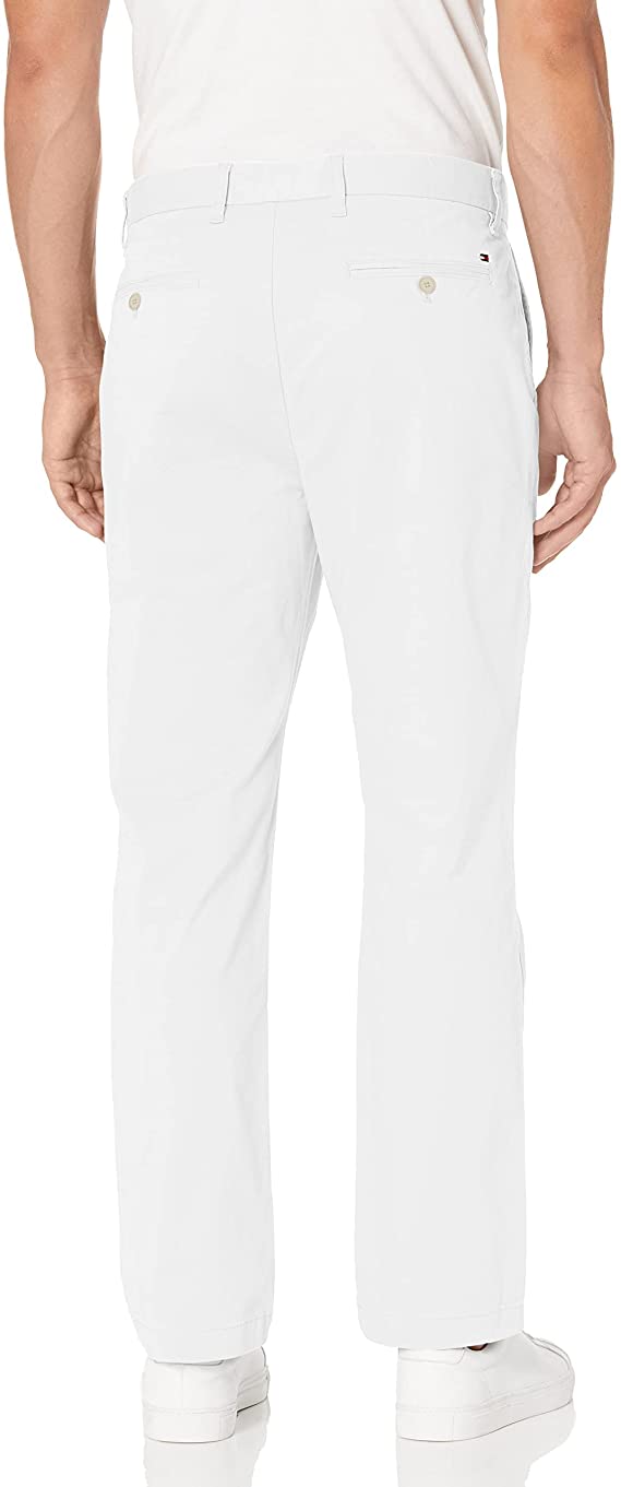 Tommy Hilfiger Men's Comfort Stretch Cotton Chino Pants   Color Bright White W30xL32