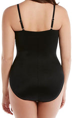 Miraclesuit Rock Solid Love Knot One-Piece Swimsuit  Black Size 16