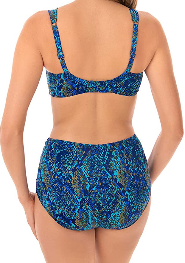 Miraclesuit Women's Swimwear Basilisk Plunge D-DDD Cup Sized Bra Underwire Bikini Bathing Suit Top Size 38 D