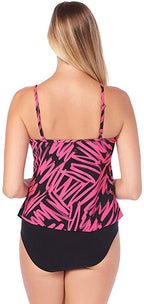 Magicsuit Women's Swimwear Rita Ruffle Soft Cup Tankini Top with Adjustable Straps Size 8
