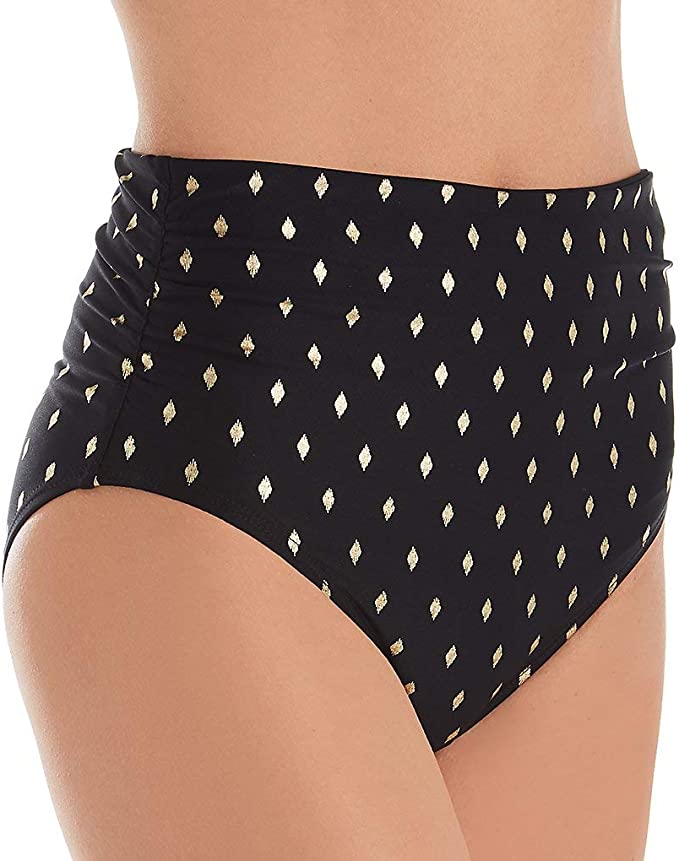 Coco Reef Impulse Printed Convertible Bikini Bottoms  Color Castaway Black Size S