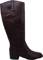 Alfani Women's Bexleyy Wide-Calf Riding Boots  Color Cognac Leather Size 7M