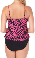Magicsuit Women's Swimwear Rita Ruffle Soft Cup Tankini Top with Adjustable Straps Size 8