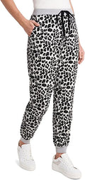 Vince Camuto Womens Cozy Leopard Print Jogger Pants  Color Silver Tone Heather Size L