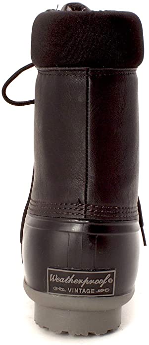 Weatherproof Vintage Men's Adam2 Leather Duck Boots  Color Black Size 11M