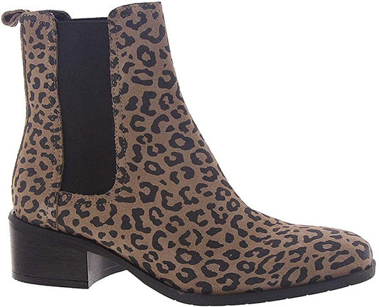 Kenneth Cole REACTION Womens Salt Leather Closed Toe Chelsea Boots  Color Natural Leopard Size 7M