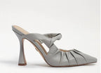 Sam Edelman Women's Tillary Pleated High Heel Mules  Color Pebble Grey Size 7.5M