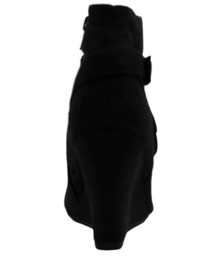 Rebel by Zigi Women's Keylie Faux Suede Wedge Boots  Black Size 8
