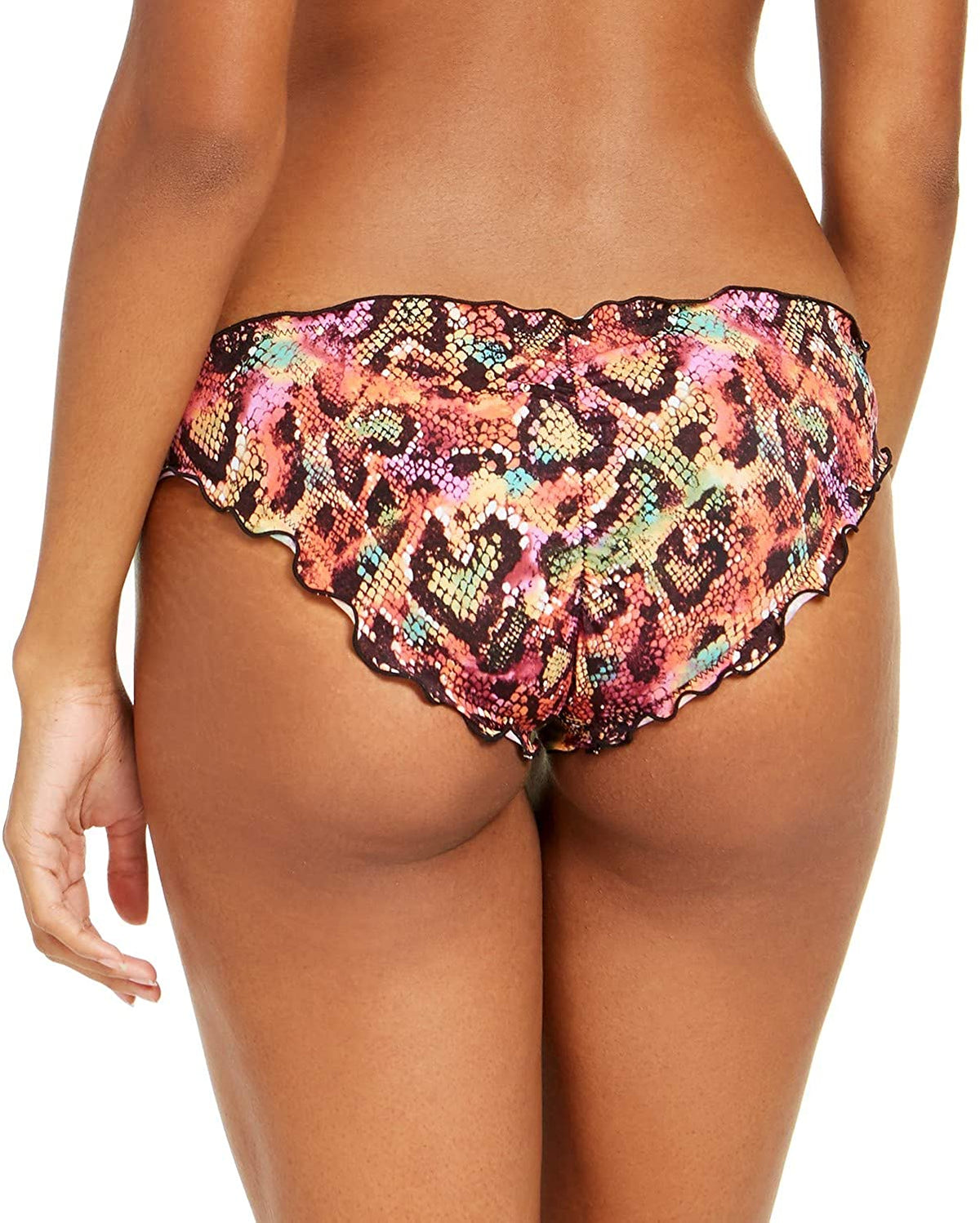 SUNDAZED Reptilia Mermaid Cheeky-Fit Swim Bikini Bottom  Python Multi Size XS
