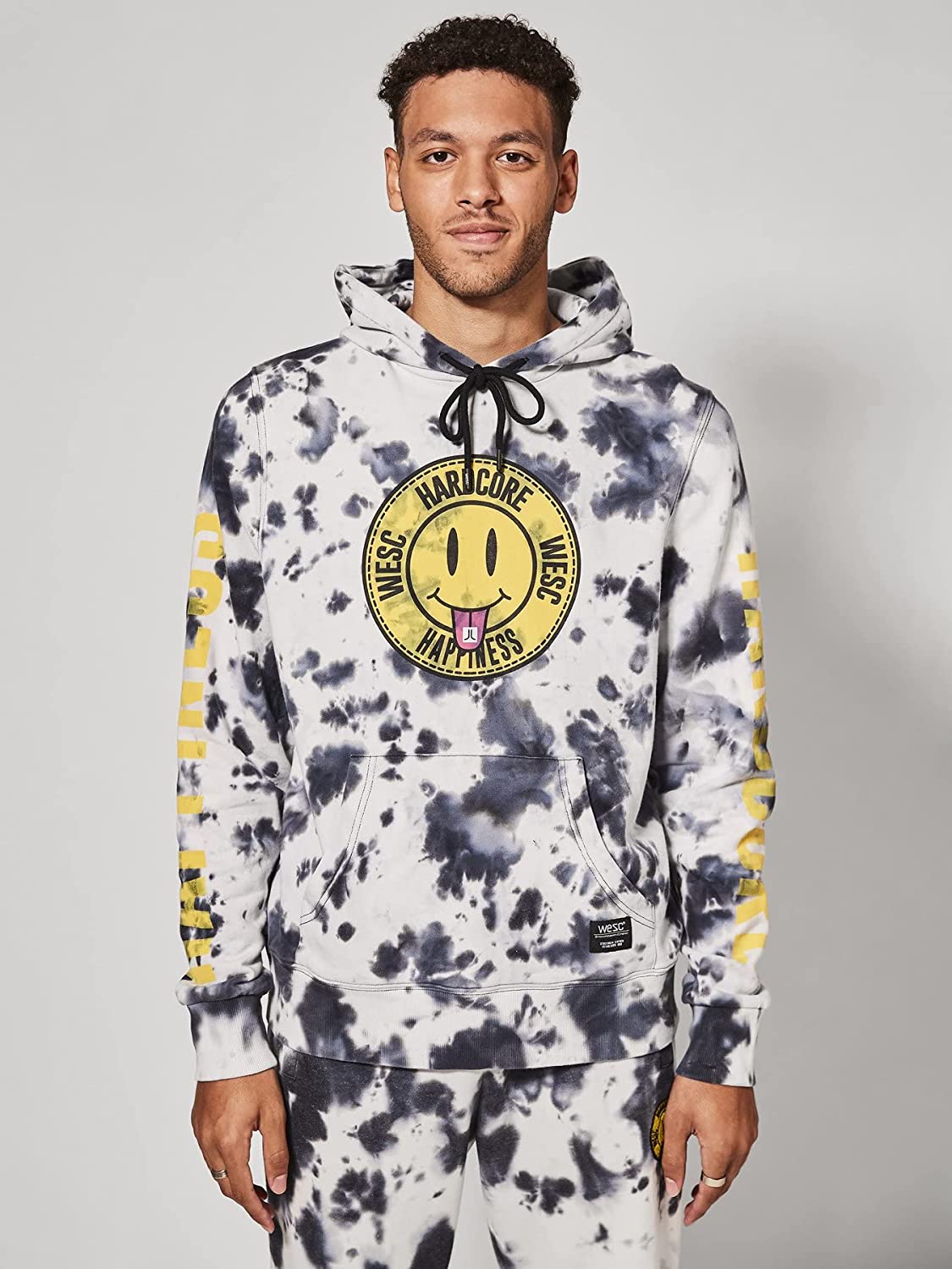 WeSC Men's Tie Dye Hoodie  Color Gray Size S