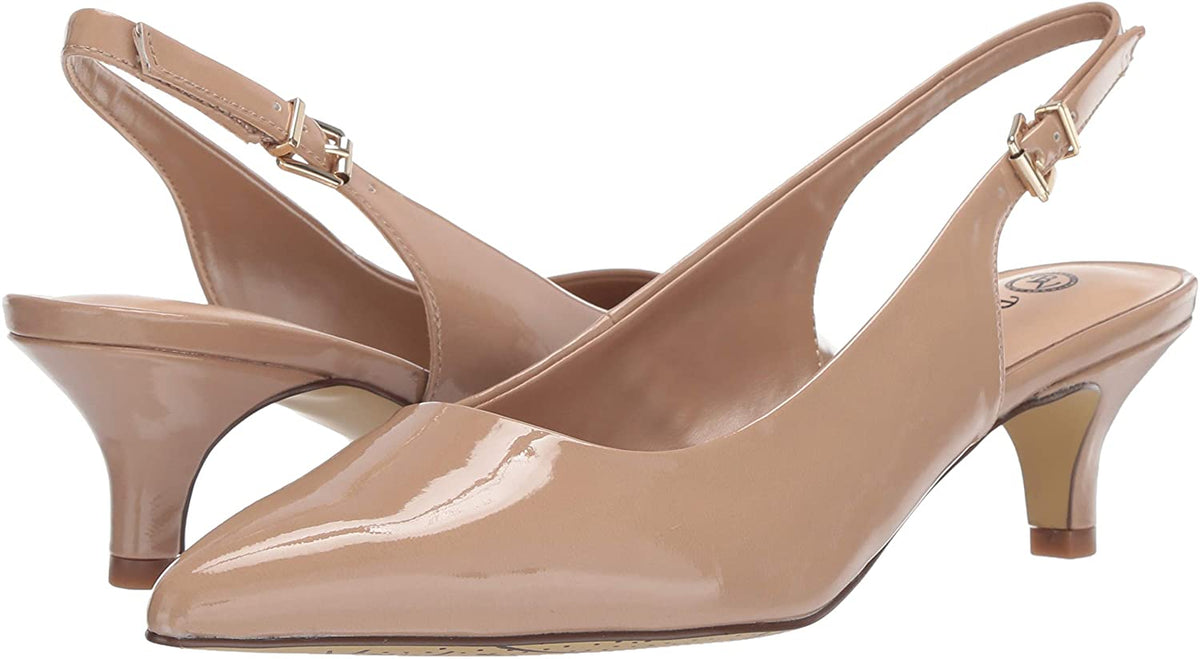 Bella Vita Women's Scarlett II Kitten-Heel Slingback Pumps  Color Nude Pattern Size 6.5M
