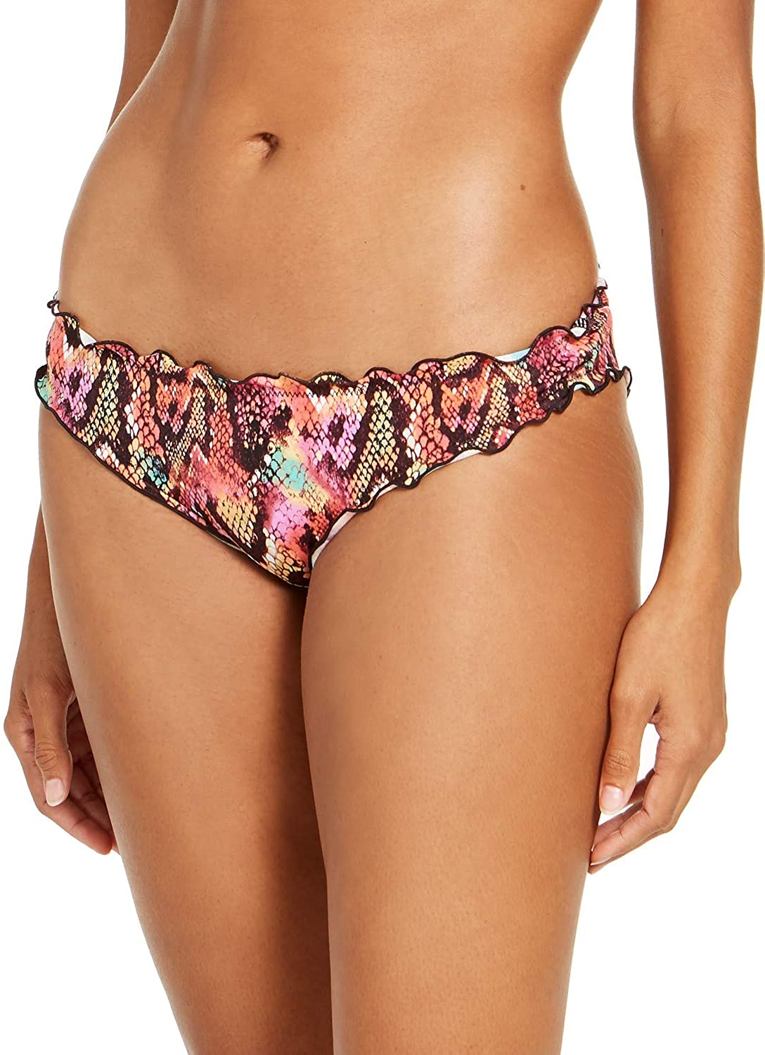 SUNDAZED Reptilia Mermaid Cheeky-Fit Swim Bikini Bottom  Python Multi Size XS