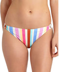California Waves Striped Ring Hipster Bikini Swim Bottoms  Multicolor Size M