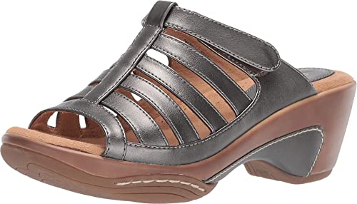 RIALTO Shoes Valencia Women's Sandal  Color Pewter Smooth Size 6M
