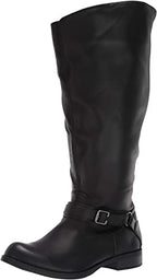 Easy Street Women's Quinn Plus Plus Harness Boot  Color Black Size 6.5M (Wide Calf)