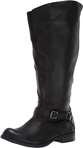 Easy Street Women's Quinn Plus Plus Harness Boot  Color Black Size 6.5M (Wide Calf)