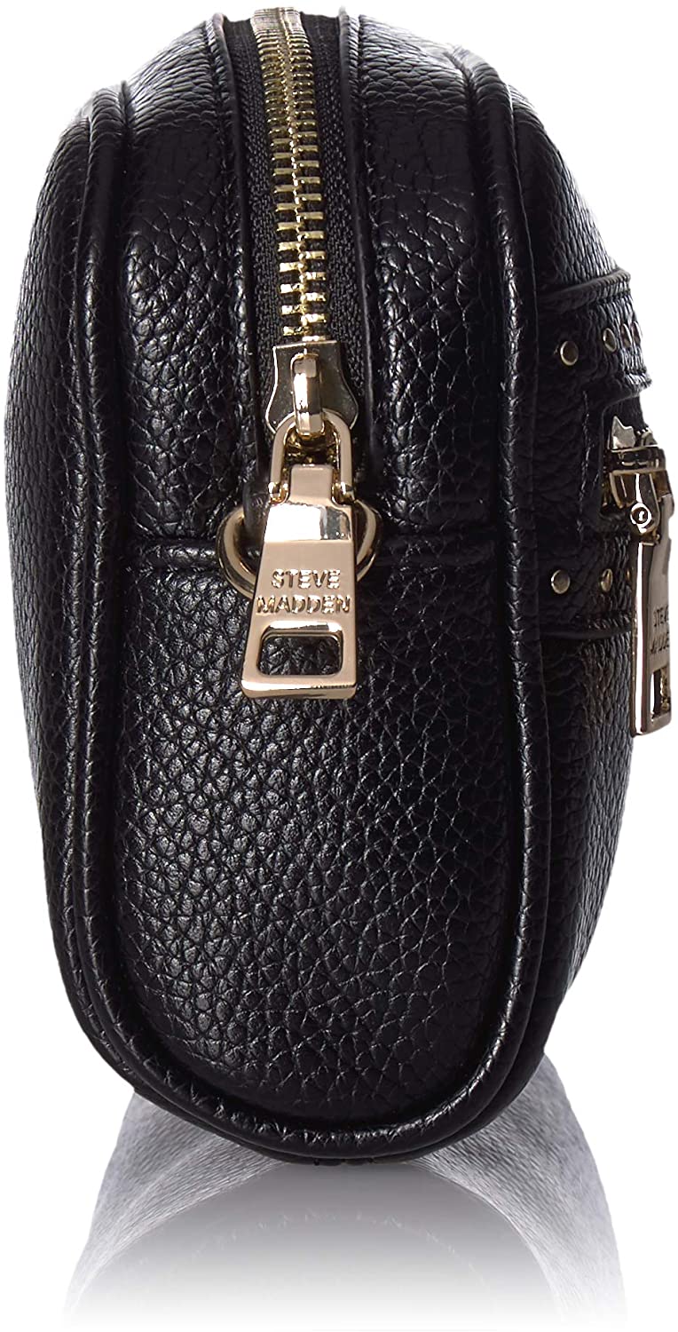 Steve Madden Party Crossbody Handbag Pebble Vegan Leather w/Stud Accents