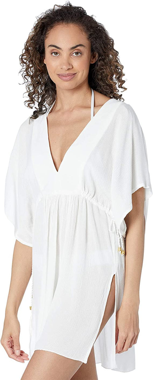 Lauren Ralph Lauren Crinkle Rayon Cover-up Dress  Color White Size S/6