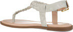 Brinley Co. Womens Braided T-Strap Sandal  Color Grey Size 7M