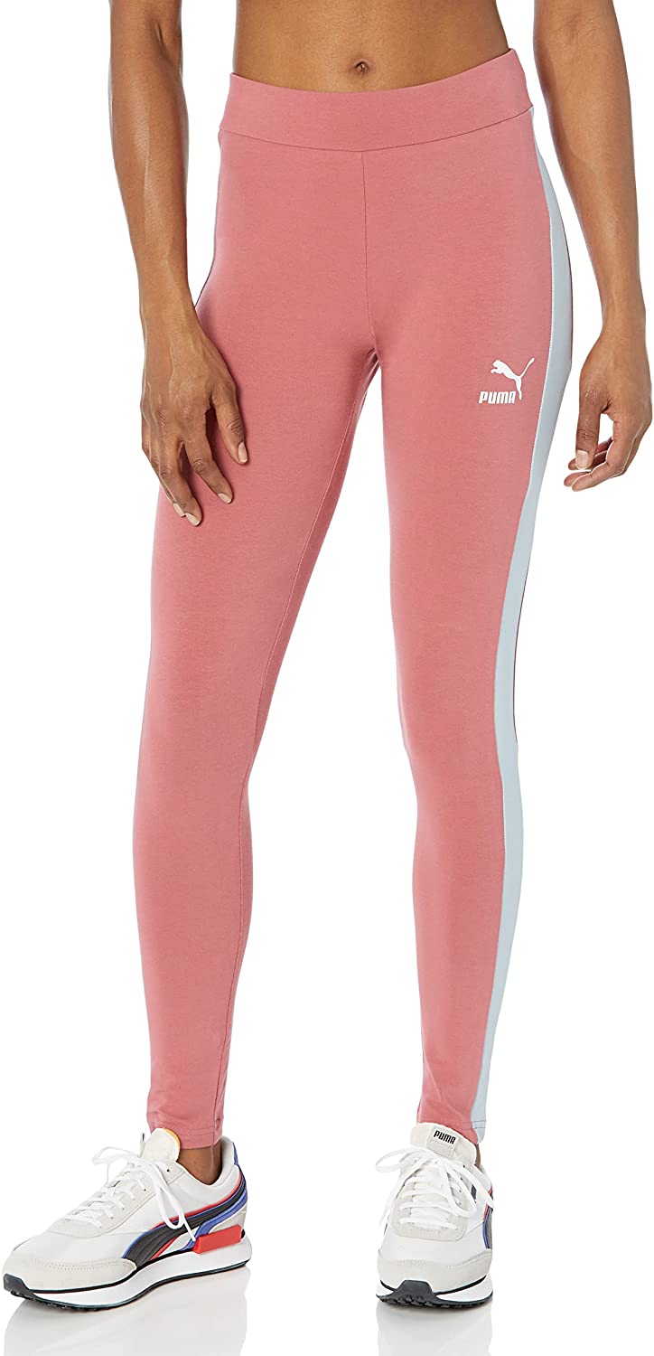 PUMA Women's Iconic T7 Mr Leggings  Color Mauvewood Size XS