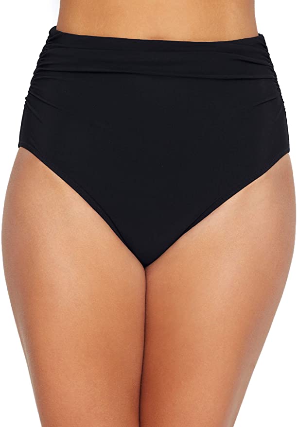 Profile by Gottex Women's Ruched Super High Waist Swimsuit Bottom Size 6