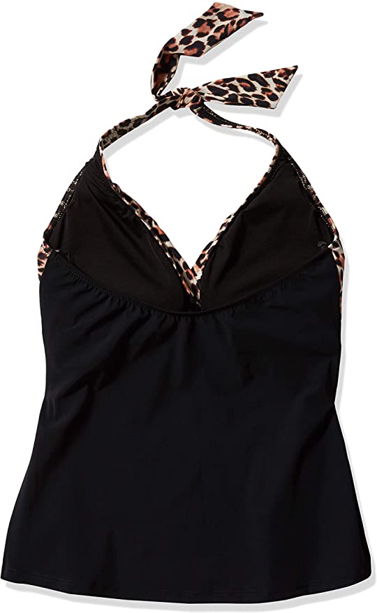 Profile by Gottex Women's Twist Front Halter V-Neck Tankini Top Swimsuit Size 10