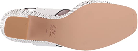 Zac Posen Women's Platform Sandal Cutout Leather Wrapped Wedge Color White Leather Size 7.5M