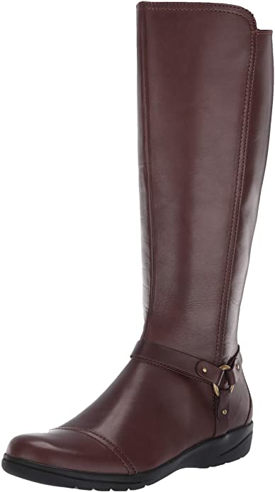 Clarks Women's Cheyn Lindie Knee High Boots  Color Dark Brown Leather Size 6M