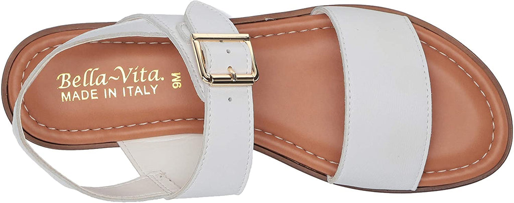 Bella Vita Women's Tay-Italy Wedge Sandal  Color White Leather Size 6.5WW