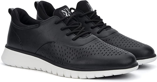 New York & Company Men's Wyn Sneaker  Color Black/Oil Size 7.5M