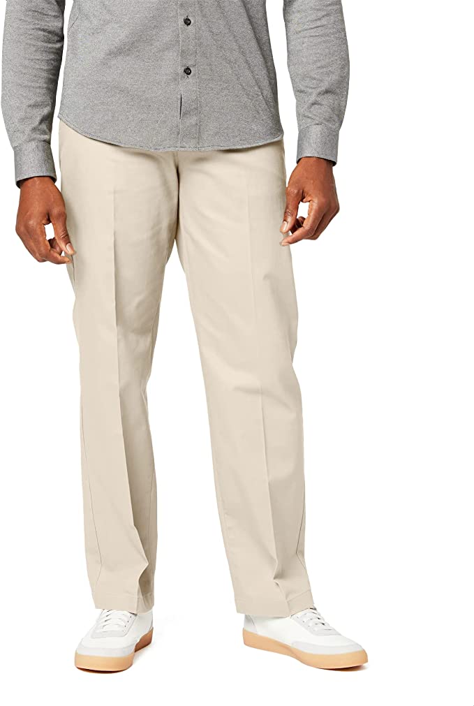 Dockers Men's Classic Fit Signature Khaki Lux Cotton Stretch Pants  Color Cloud W34xL34