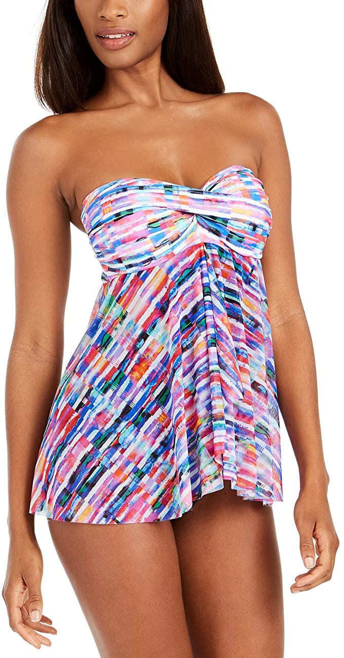 Profile by Gottex Tricolore Printed Flyaway One-Piece Underwire Swimsuit Size 10