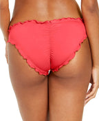 SUNDAZED Solid Mermaid Ruffled Swim Bottoms Sunkissed Coral Size XS
